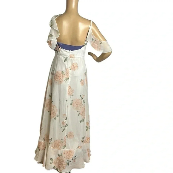 LULU halter Dress ,Sm,Ruffle,sheer,chiffon,PTP 16”, fairycore,princess,romantic - Picture 6 of 17